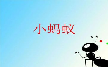 蚂蚁的教案模板8篇