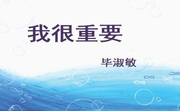 我很重要毕淑敏读后感5篇